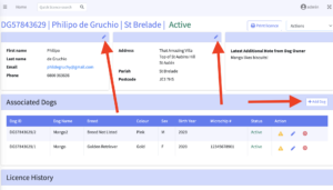 edit licence details
