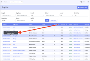 alert tool tip in list view
